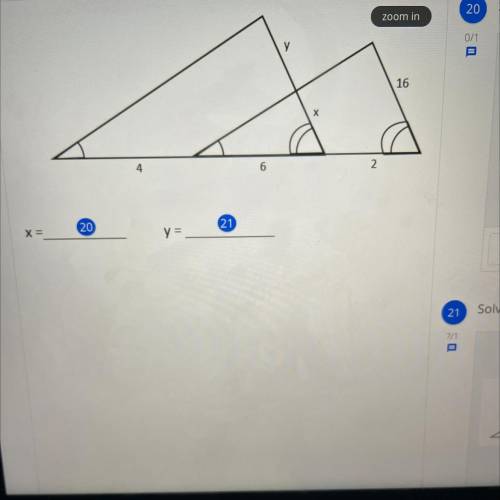 PLEASE HELP!! solve for X and Y