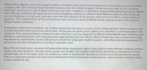 Whole Foods gives employees stock options, which is an example of

a. salary 
b. bonuses
c. profit