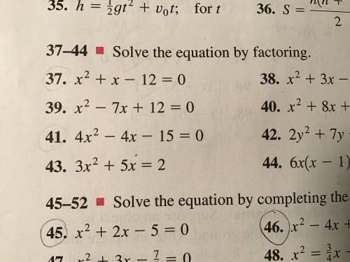 Solve the equation by completing the square