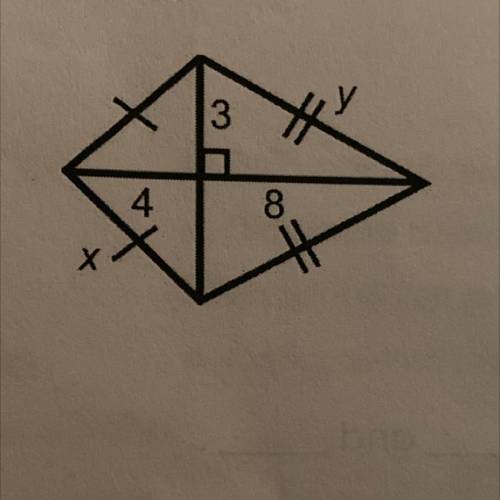 Please help me!! i don’t get it at all on how to find the values of x and y in the kite.

3
3
XX
4