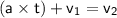 \sf{(a \times t) + v_1 = v_2}