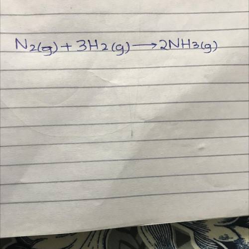 What is the balanced form of the chemical equation shown below?
N2(g) + H2(g) → NH3(g)
-