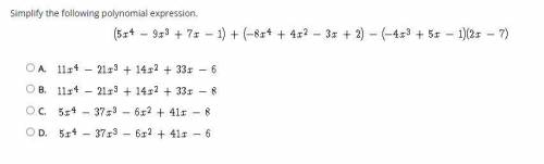 Simplify the following polynomial expression.