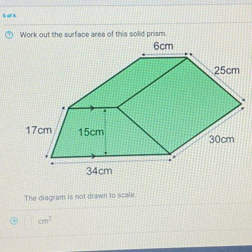 Work out the surface area of this solid prism.