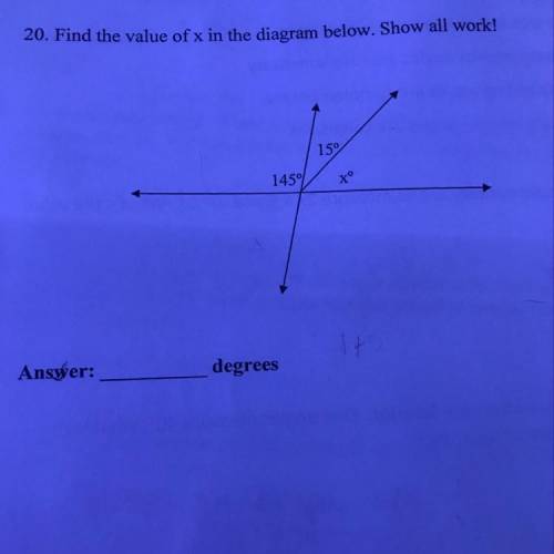 How do I find the value of x??