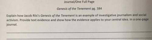 Genesis of the Tenement