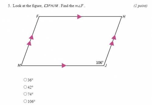 Look at the figure, rectangle FHJM. Find the m