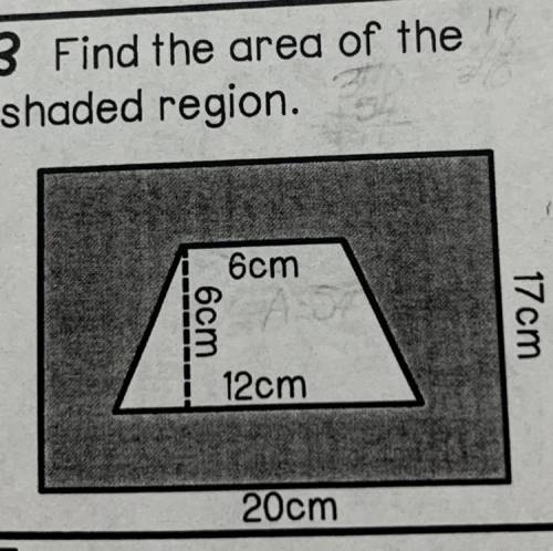 Find the area of the shaded region.