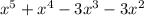 x^5+x^4-3x^3-3x^2