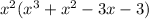 x^2(x^3+x^2-3x-3)