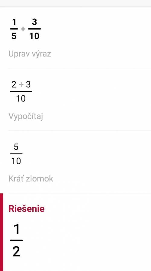 A) 1/5 + 3/10 
B) 7/8 - 1/4
Work out then simplify