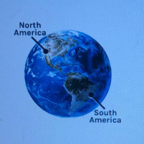 This model of Earth shows the locations of North and South America. When it is winter in North

Am