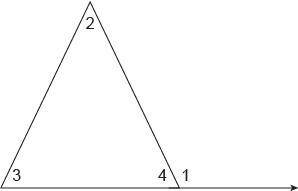 Select from the drop-down menus to correctly complete the statements.

By the triangle sum propert