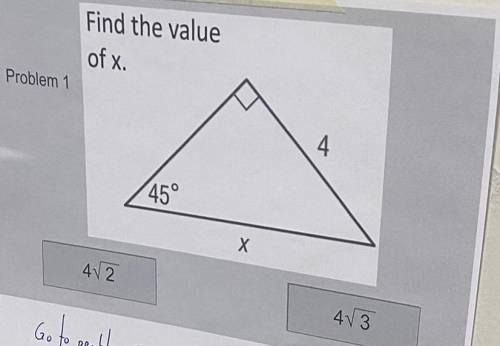 Find the vale of x help please