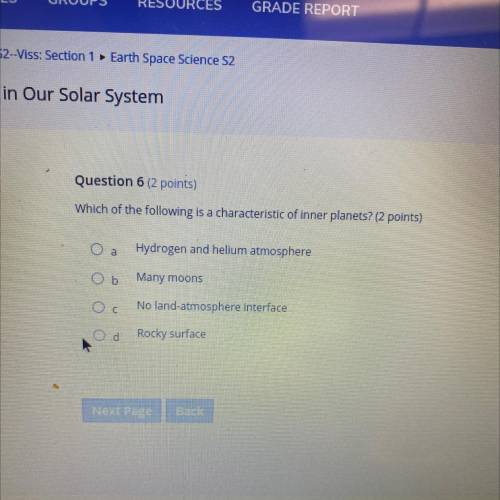 Which of the following is a characteristic of inner planets?