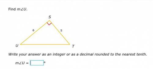 Find m∠U.
Write your answer as an integer or as a decimal rounded to the nearest tenth.