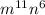 m^{11} n^6