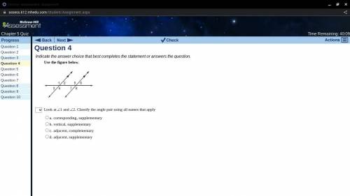 Ndicate the answer choice that best completes the statement or answers the question.

Use the figu