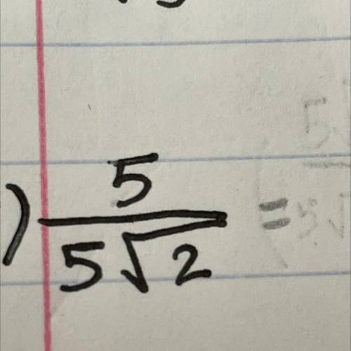 Simplify diving rads Pythagorean theorem