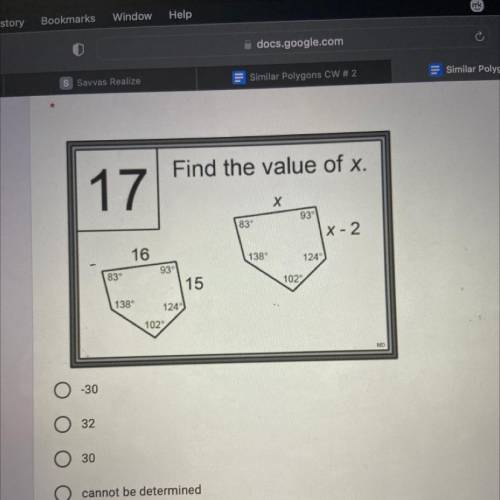 Find the value of x.