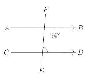 Find the co-interior angle measurements for the measured angle.
?