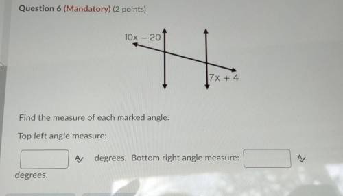 Find the measure of each marked angleplsss help