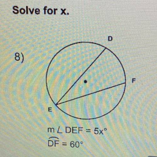 Find the measure of the indicated angle or arc