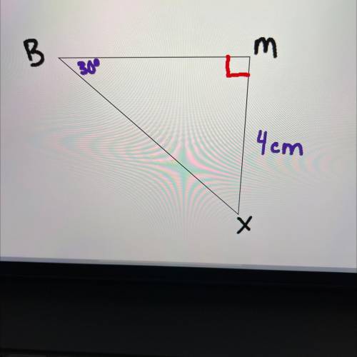 Find the missing information for the triangle.

*not drawn to scale
• Make sure to find the missin