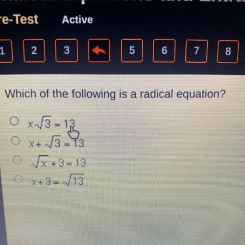 Which of the following is a radical equation?