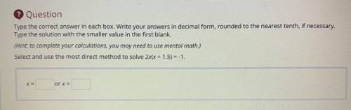 Question

Type the correct answer in each box. Write your answers in decimal form, rounded to the