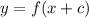 y = f(x+c)