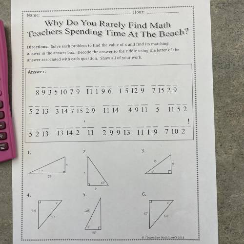 Why Do You Rarely Find Math

Teachers Spending Time At The Beach?
Directions: Solve each problem t