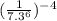 (\frac{1}{7 . 3^{6} } ) ^{-4}